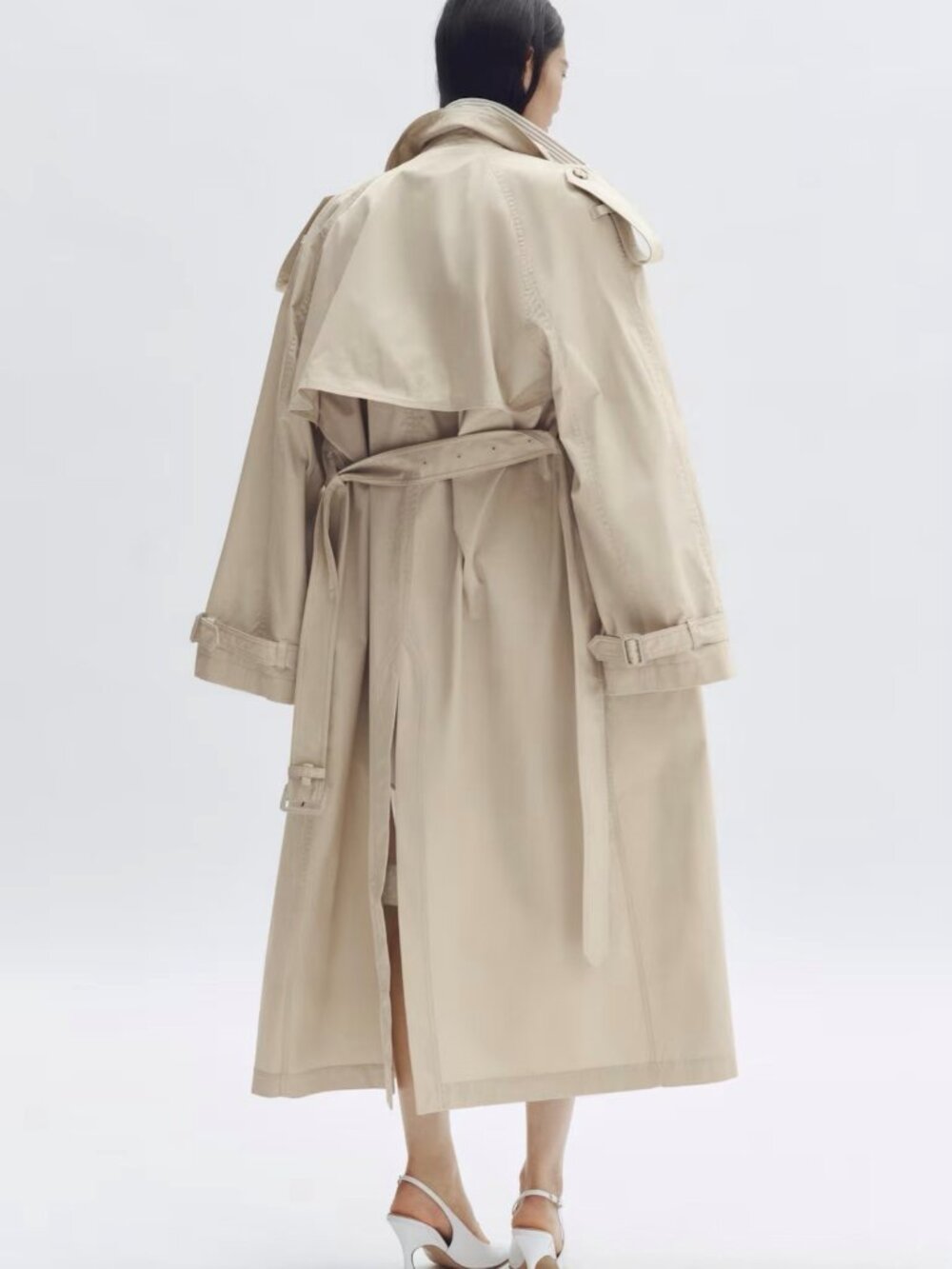 Classic Beige Trench Coat - Women's Timeless Trench - Picture 2 of 6